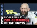 Zak Cummings 'not here to win a modeling contract' | UFC on ESPN+ 33 post-fight interview