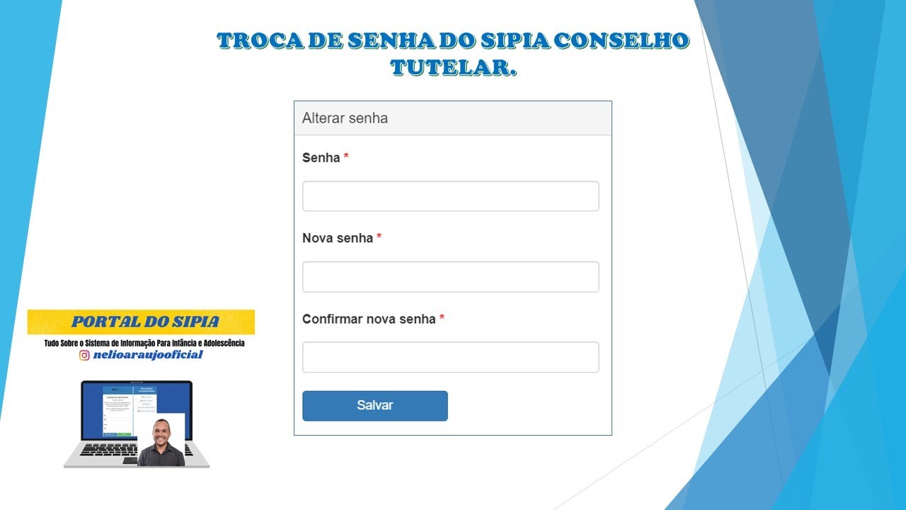 Troca de Senha do SIPIA Conselho Tutelar. - YouTube