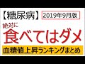 【糖尿病】絶対に食べてはダメ　血糖値上昇ランキング