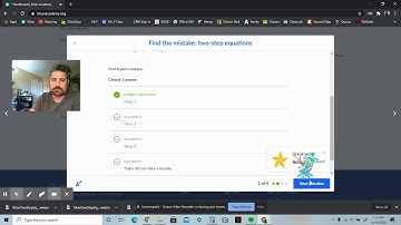Khan Support: Find the Mistake Two-Step Equations