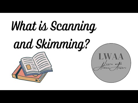 What is scanning and What is skimming | Urdu / Hindi | How can you scan