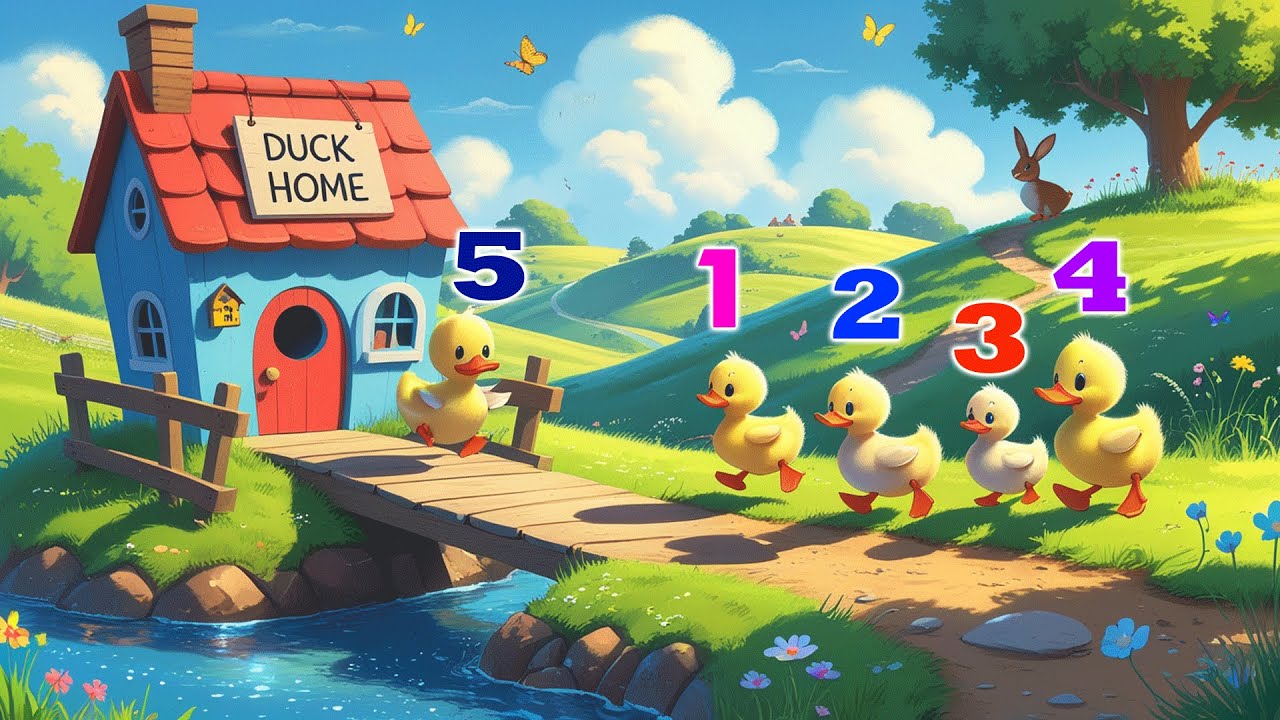 Five Little Ducks | Learn Numbers | Fun Counting Song for Toddlers ...