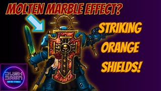 How to Paint ORANGE MARBLE SHIELDS 40K
