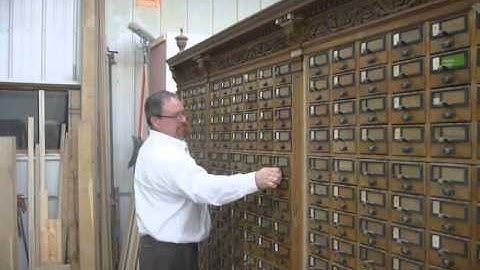 Hidden Compartment Behind A Card Catalog At Yale University