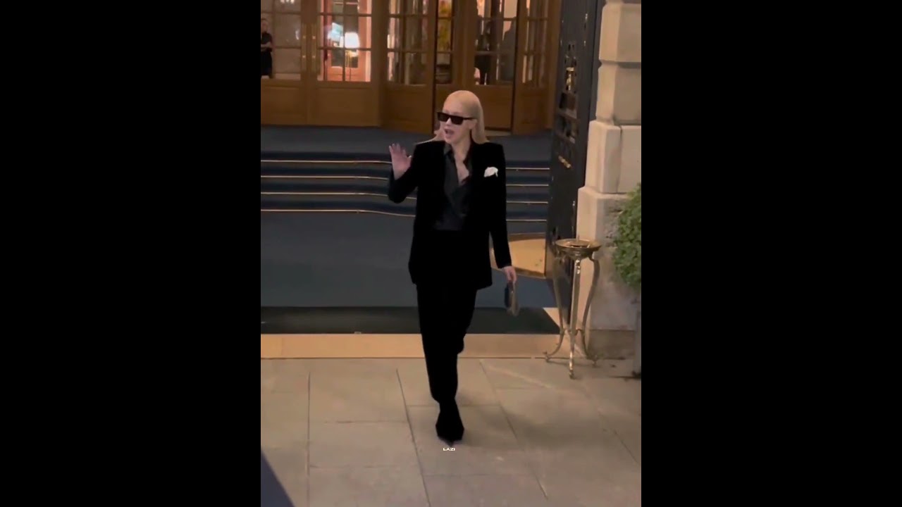 When she wears a suit to the YSL after party 