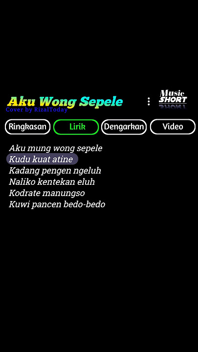 Aku Wong Sepele Lirik #liriklagu #tiktok #lirikgoogle #shorts #short #story #storywa