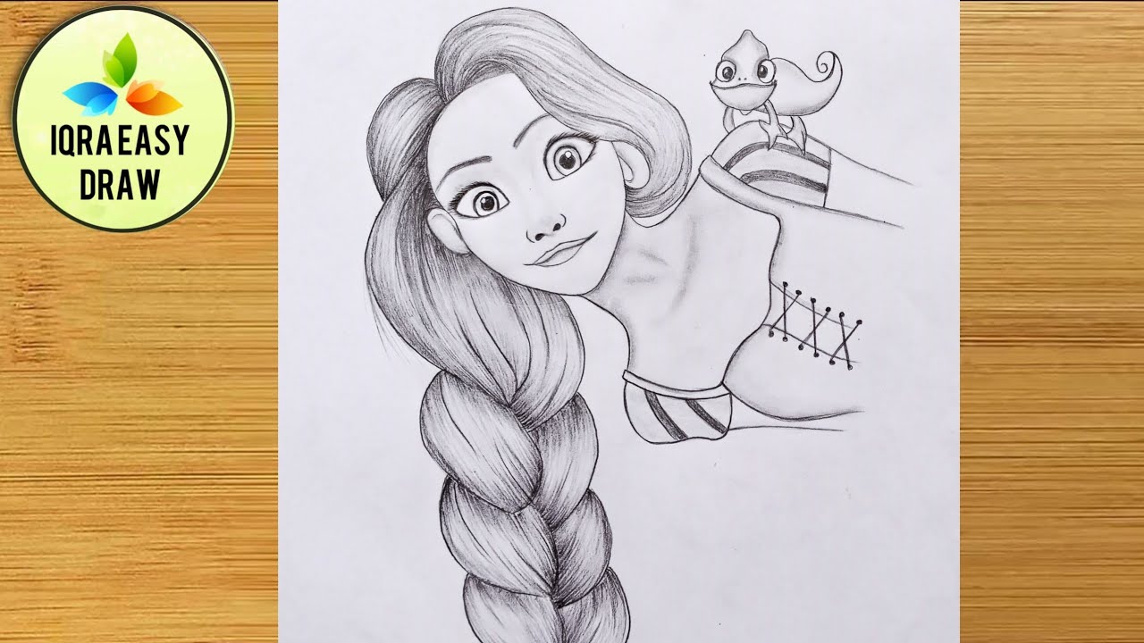 Learn How to Draw Rapunzel from Tangled Tangled Step by Step  Drawing  Tutorials