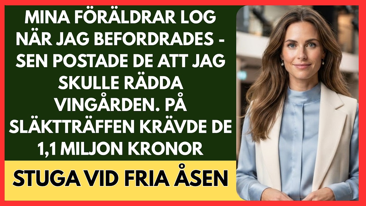 Jag hörde mitt namn genom dörren till pappas arbetsrum. "Hon har äntligen tillräckligt för att rädda vårt arv", sa min bror. Vinglaset gled ur min hand och krossades mot golvet. Middagen som...