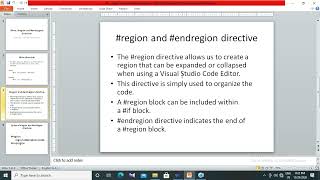 36. Line Directive, Region And Endregion Directives - C In Burmese