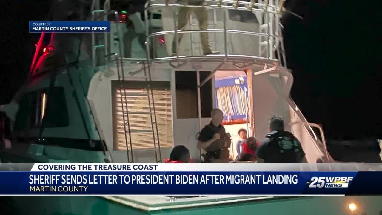 Martin County sheriff sends letter to President Joe Biden after 78 migrants land on Hutchinson Is...