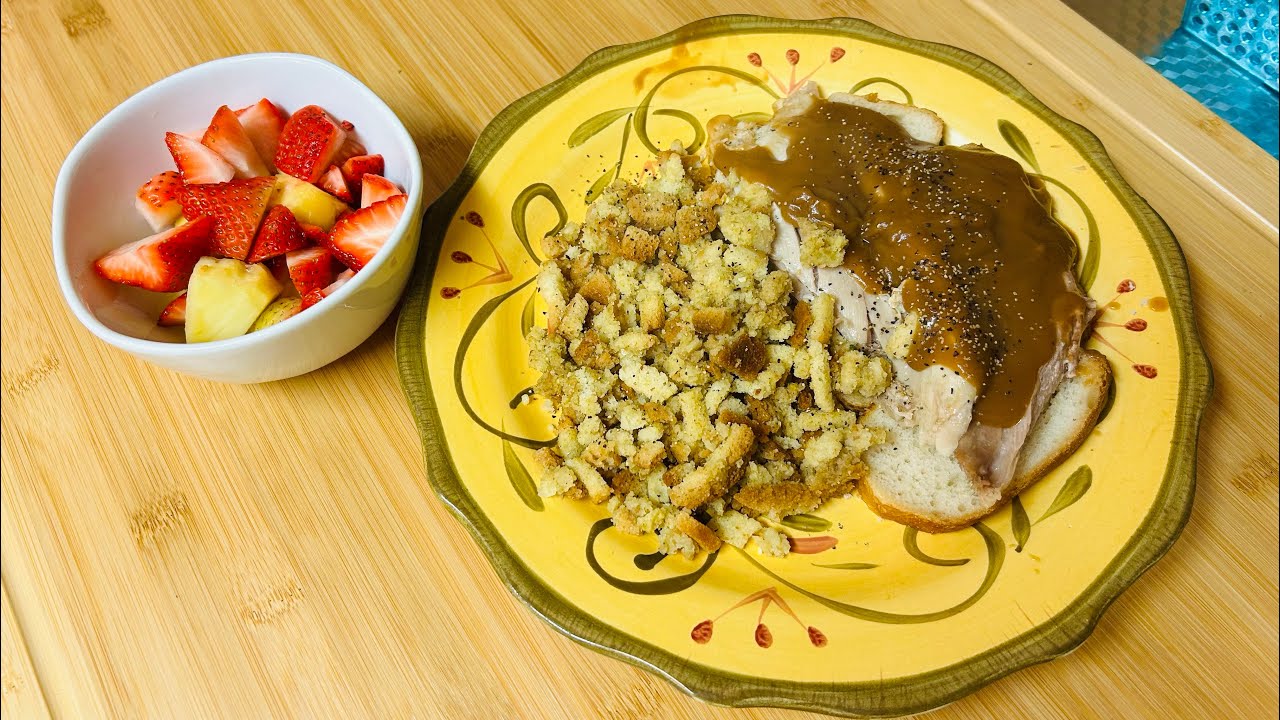 Old diner style open face turkey sandwich w/gravy- Our Life 