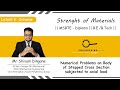 Problem on Stepped cross section, strength of materials, stress-strain