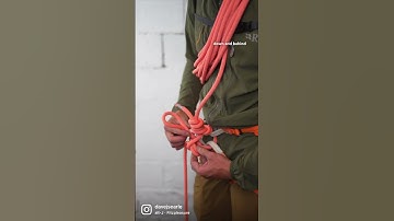 Using a sheet bend to tie of chest coils #alpineclimbing