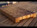 Making a thick end-grain cutting board from scrap wood