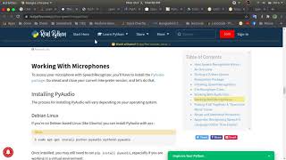 Speechrecognition Using Python, Pyaudio1
