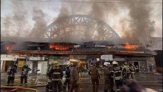 Gran Incendio Destruye Galería Comercial Las Palmas En El Centro De Concepción