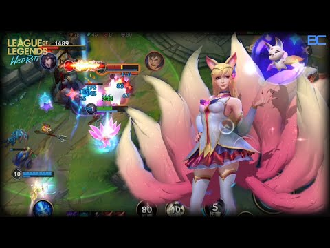 Wild RIFT Star Guardian Ahri skin game played. - YouTube