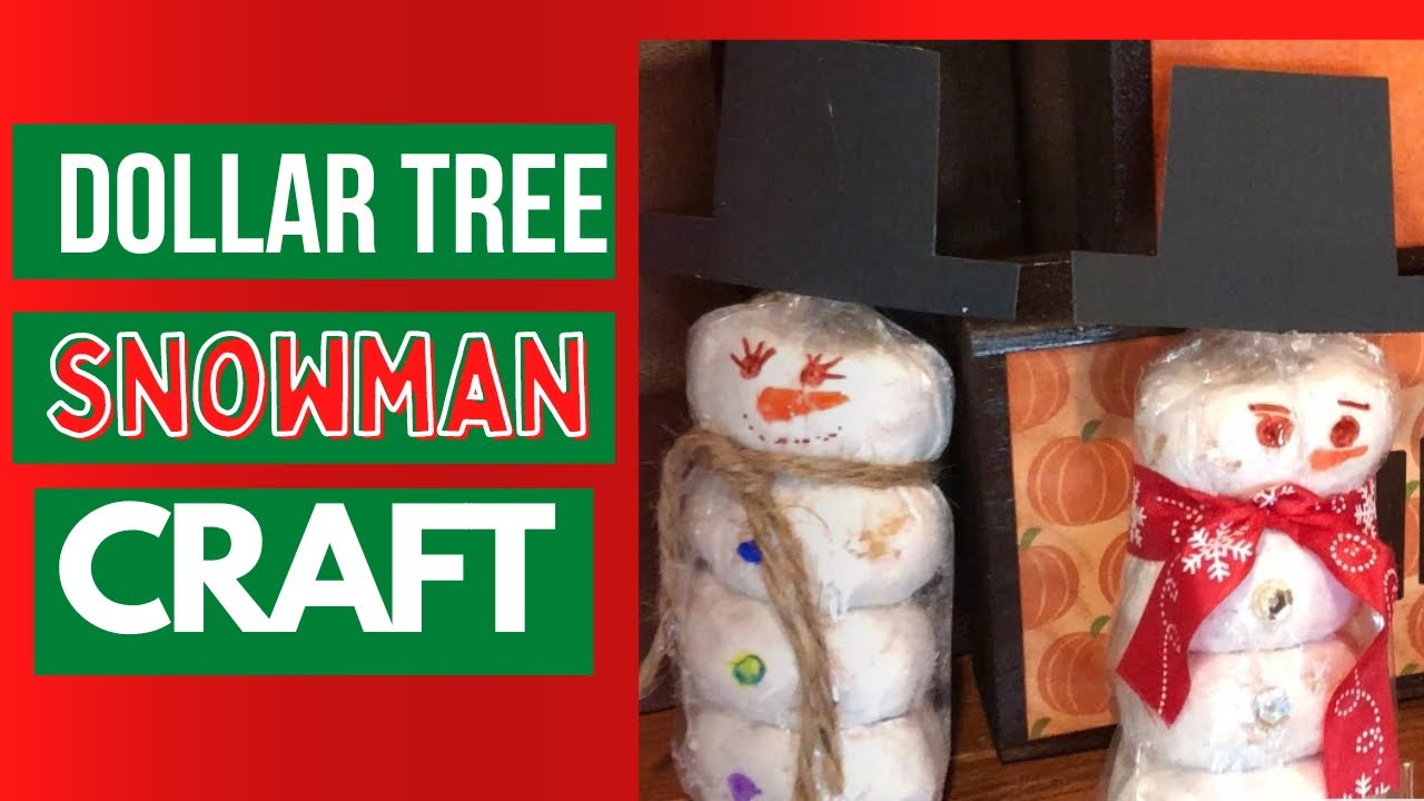 Dollar Tree Craft DONUT SNOWMAN DOUGHNUT SNOWMAN YouTube