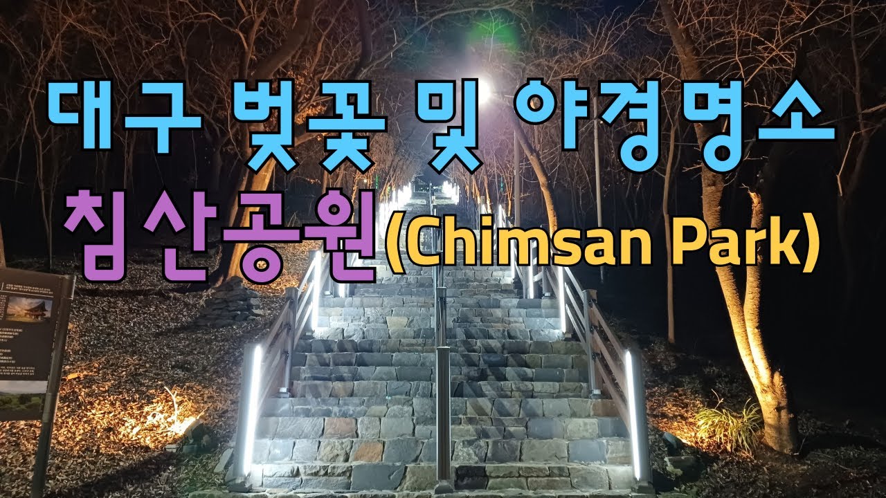 대구벚꽃 및 야경명소 '침산공원(Chimsan Park)' - YouTube