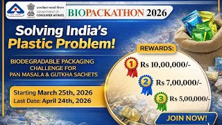 Biopackathon 2026 Solve Indias Plastic Problem Win 10 Lakhs