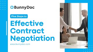 Five Steps to Effective Contract Negotiation | Tips | BunnyDoc
