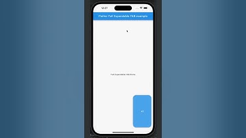 Flutter Preview: Animated floating action button with expanded model