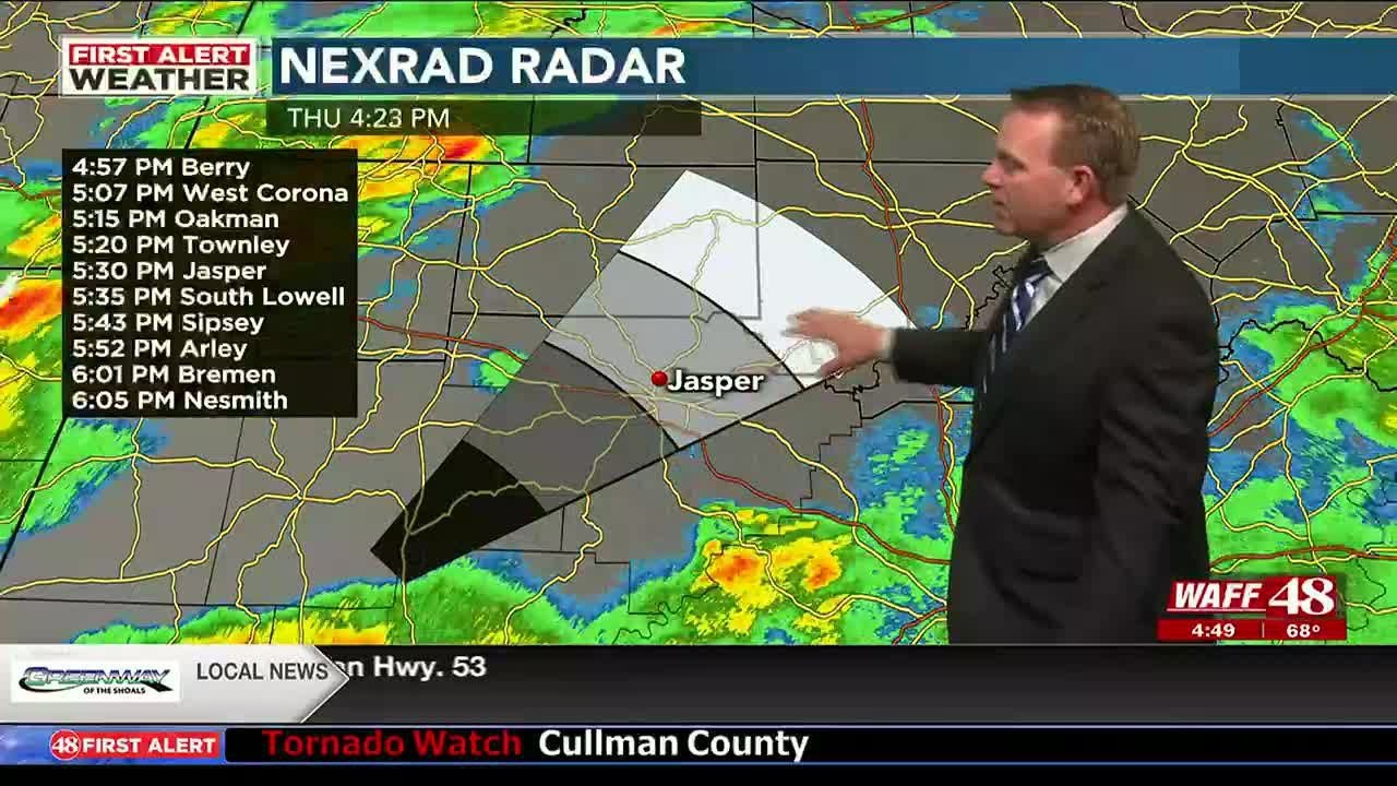 WAFF 48 First Alert Weather Day: 4 p.m. update - YouTube