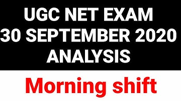 UGC NET EXAM 30TH SEPTEMBER 2020 ANALYSIS || SIMRANJIT KAUR