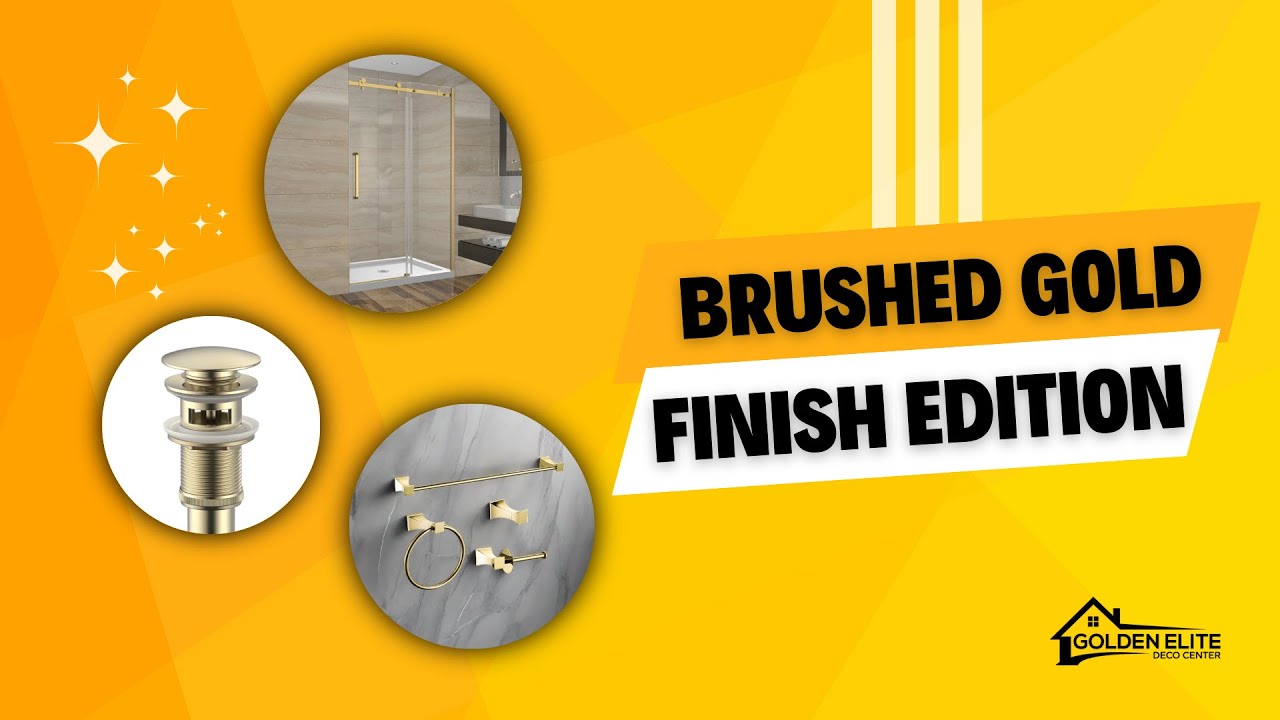 Golden Glamour: Transform Your Bathroom with Our Brushed Gold Fixtures!