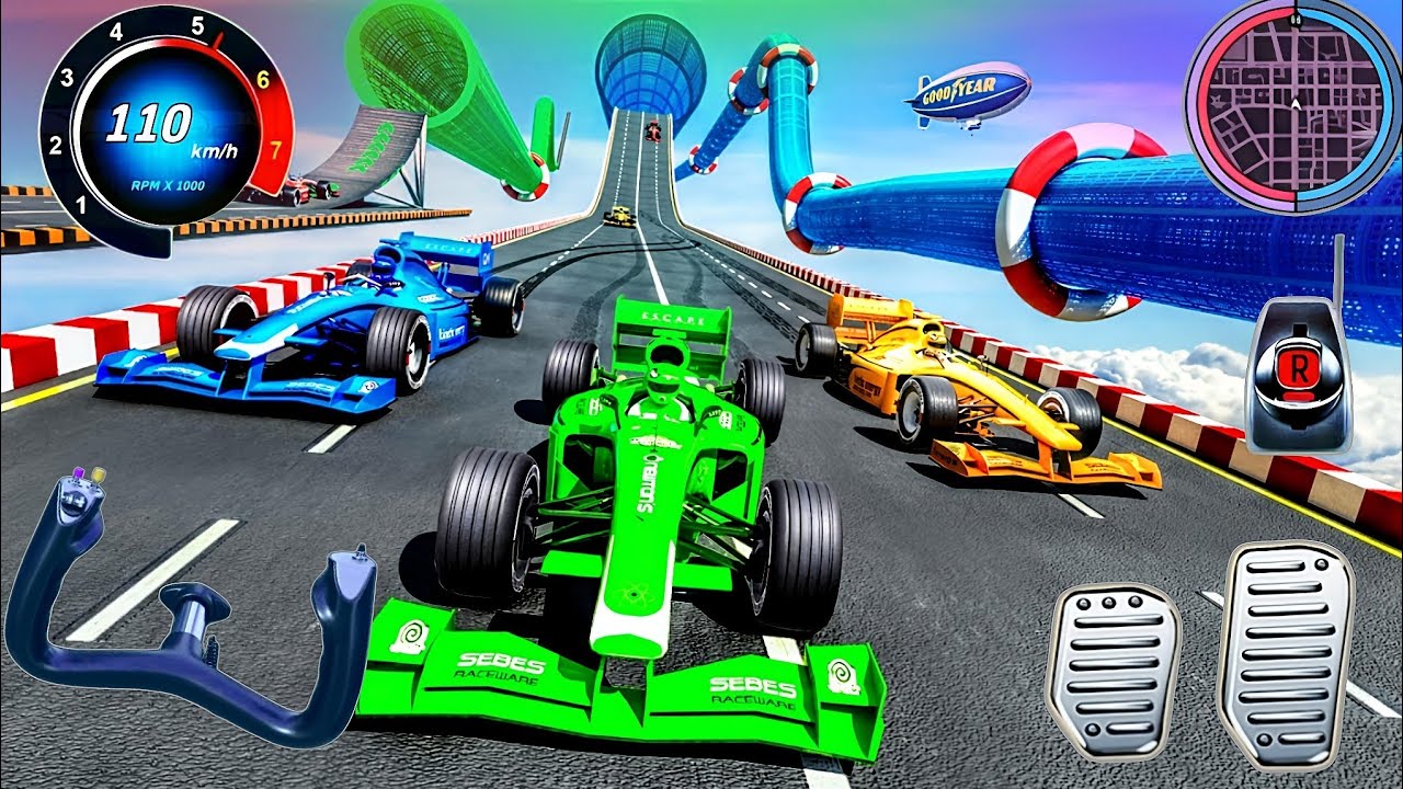Mega Ramp Monster Car Racing 3D - Extreme Car Stunts - Android Gameplay
