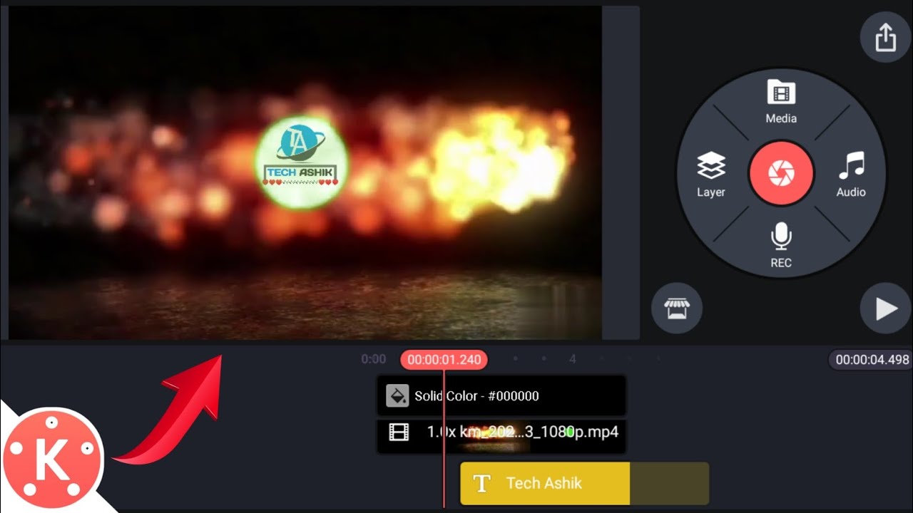 How to make professonal youtube intro in Kinemaster || Tech Ashik ||