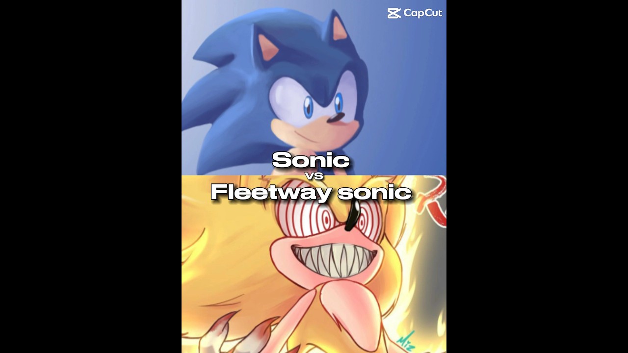 Sonic vs fleetway sonic - YouTube