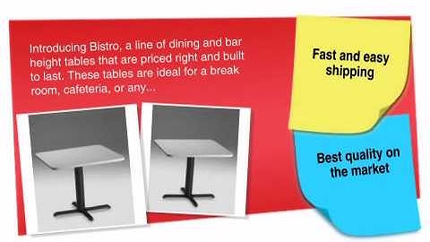 Bistro Series: 36" Square Table (Dining or Bar Height) - ofconcepts.com