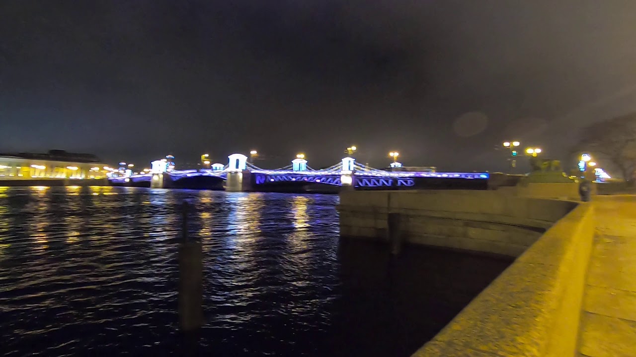 Ночной петербург на машине