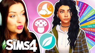 Spinning a Wheel of UNIQUE Aesthetics to Create Sims in The Sims 4 \/\/ Sims 4 CAS Challenge CC