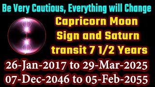 Capricorn Shani Sadhe Sati 2017 To 2025 Moon Sign Saturn Transit 7 12 Years