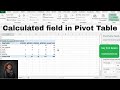 How to add a calculated field to a pivot table