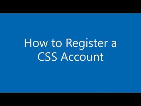 How to Register a CSS Account - YouTube