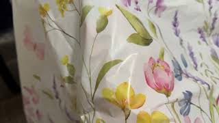 My review/demo of this wildflower plastic tablecloth by NatNarr