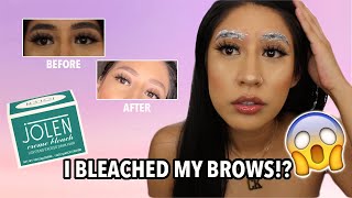 BLEACHING MY BROWS (MAKEUP HACK FOR GREAT BROWS)