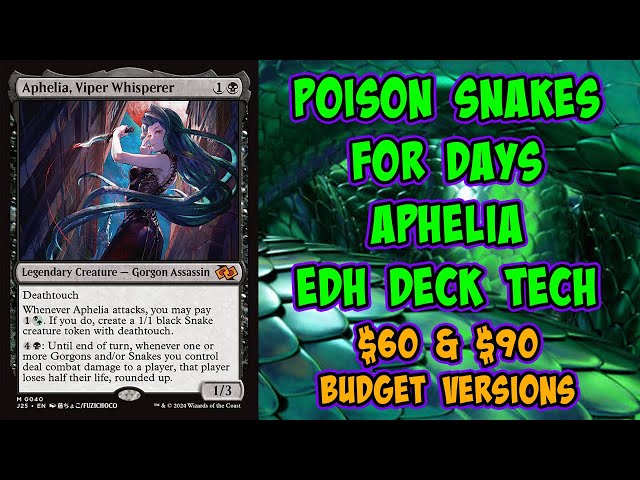 Aphelia, Viper Whisperer | Deck Tech | Golgari Assassin | Snake Tribal &  Poison | $60 & $90 Budget - YouTube