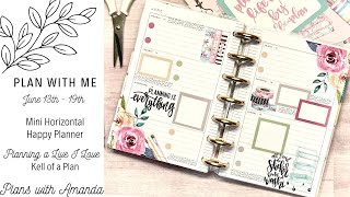 PLAN WITH ME - MINI HORIZONTAL HAPPY PLANNER - PLANNING A LIFE I LOVE BY KELL OF A PLAN SPREAD