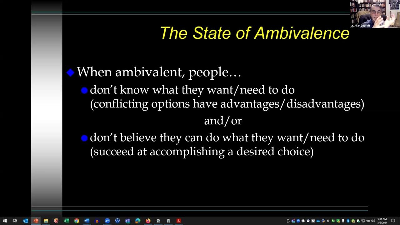 Ambivalence motivational interviewing youtube