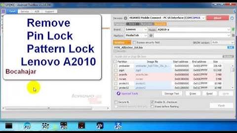 Remove Pin & Pattern Lock Lenovo A2010 Without Lost Data By UFI Box