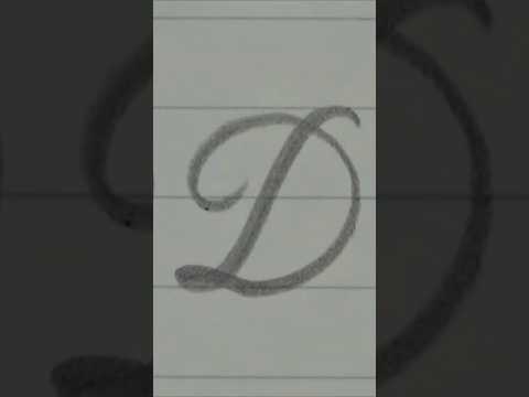 Letra D cursiva. #lettering #letras #alphabet #arte #tutorial #educacion #educación #escuela
