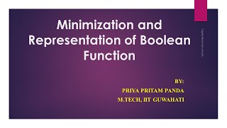 Lec 03: Minimization  of Boolean Functions