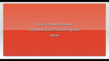 How to create an os.exec Command struct from a string with spaces
