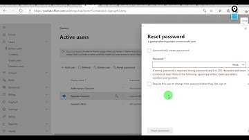 How to reset password for any user in Office 365 and admin center