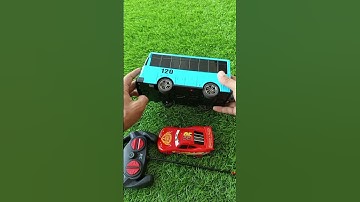 Unboxing and Testing McQueen Diecast and RC Bus Tayo No Talking With Natural Sound Water
