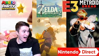 ZELDA BOTW 2 TRAILER, METROID 5, MARIO PARTY und mehr! Nintendo Direct E3 REAKTION